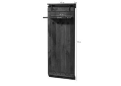 Wandgarderobe Mango 59x32x145 Beige Lackiert RAILWAY #3009 -Massivmoebel24 09 380 772 0109 08