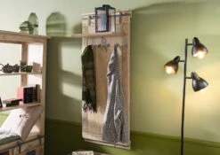 Wandgarderobe Mango 59x32x145 Beige Lackiert RAILWAY #3009