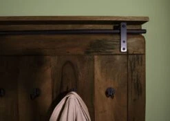 Wandgarderobe Mango 100x8x190 Braun Lackiert RAILWAY #4008 -Massivmoebel24 09 380 772 3108 03