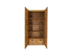 Armadio In Legno Di Sheesham / Palissandro 96x61x200 Marrone Oliato NATURE BROWN #501 -Massivmoebel24 09 612 553 5001 3