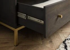 Armadio In Legno Di Mango 99x55x190 Grigio Scuro Oliato DIAMOND #118 -Massivmoebel24 09 612 760 0018 7