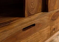 MAILAND #110 Armadio In Legno Di Sheesham - Laccato / Marrone Chiaro 90x45x180 -Massivmoebel24 09 612 875 0110 07