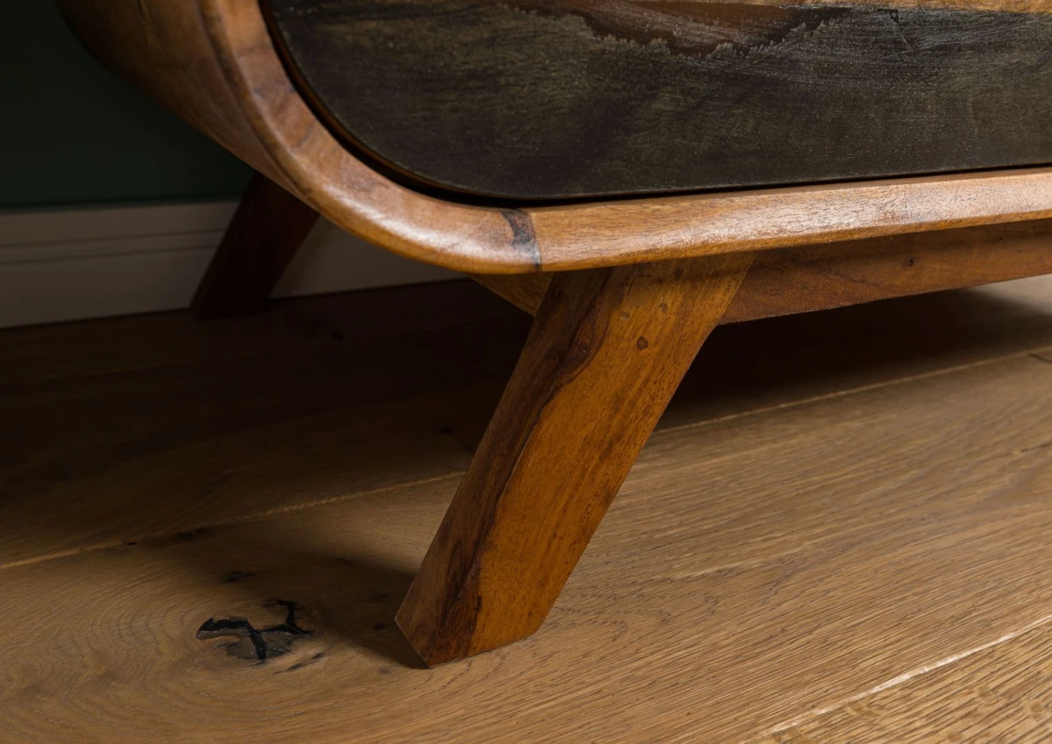 MAILAND #210 Armadio In Legno Di Sheesham - Laccato / Marrone Scuro 90x45x180 8 MAILAND #210 Armadio In Legno Di Sheesham - Laccato / Marrone Scuro 90x45x180 - immagine 6