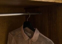 Armadio In Legno Di Mango 100x60x80 Oliato Marrone / Maniglia Color Oroe LOS ANGELES #111 -Massivmoebel24 09 612 891 0111 05