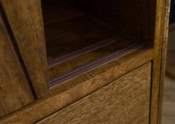 Armadio In Legno Di Mango 100x60x80 Oliato Marrone / Maniglia Color Oroe LOS ANGELES #111 -Massivmoebel24 09 612 891 0111 06