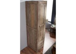 NATURE GREY #98 Armadio In Legno Di Shesssham - Oliato / Grigio 48x60x200 10 NATURE GREY #98 Armadio In Legno Di Shesssham - Oliato / Grigio 48x60x200 -Massivmoebel24 09 618 550 0098 2