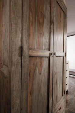 NATURE GREY #99 Armadio In Legno Di Sheesham - Oliato / Grigio 96x60x200 15 NATURE GREY #99 Armadio In Legno Di Sheesham - Oliato / Grigio 96x60x200 -Massivmoebel24 09 618 550 0099 5