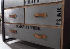 FACTORY #137 Armadio In Legno Di Mango E Ferro - Stampato 100x50x190 -Massivmoebel24 09 618 559 0137 5