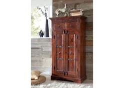 OXFORD #525 Armadio In Legno Di Acacia - Laccato / Nougat 72x38x132