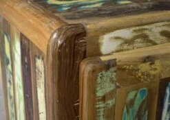 FREEZY #05 Comodino In Legno Riciclato - Laccato / Multicolore 50x38x56 -Massivmoebel24 09 618 804 1005 6