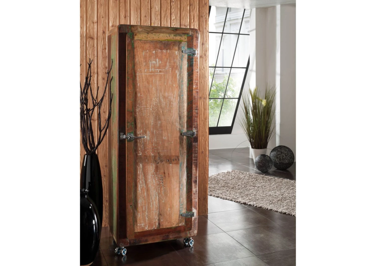 FREEZY #06 Armadio In Legno Riciclato - Laccato / Multicolore 60x48x165 3 FREEZY #06 Armadio In Legno Riciclato - Laccato / Multicolore 60x48x165