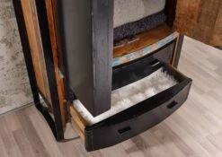 INDUSTRIAL #07 Armadio In Legno Riciclato E Ferro - Laccato Multicolore 90x43x180 -Massivmoebel24 09 618 811 0007 2