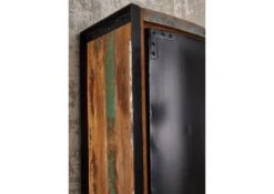 INDUSTRIAL #07 Armadio In Legno Riciclato E Ferro - Laccato Multicolore 90x43x180 -Massivmoebel24 09 618 811 0007 3