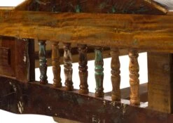 FABLE #21 Letto Matrimoniale In Legno Riciclato - Laccato / Multicolore 140x200 -Massivmoebel24 09 634 751 0021 5