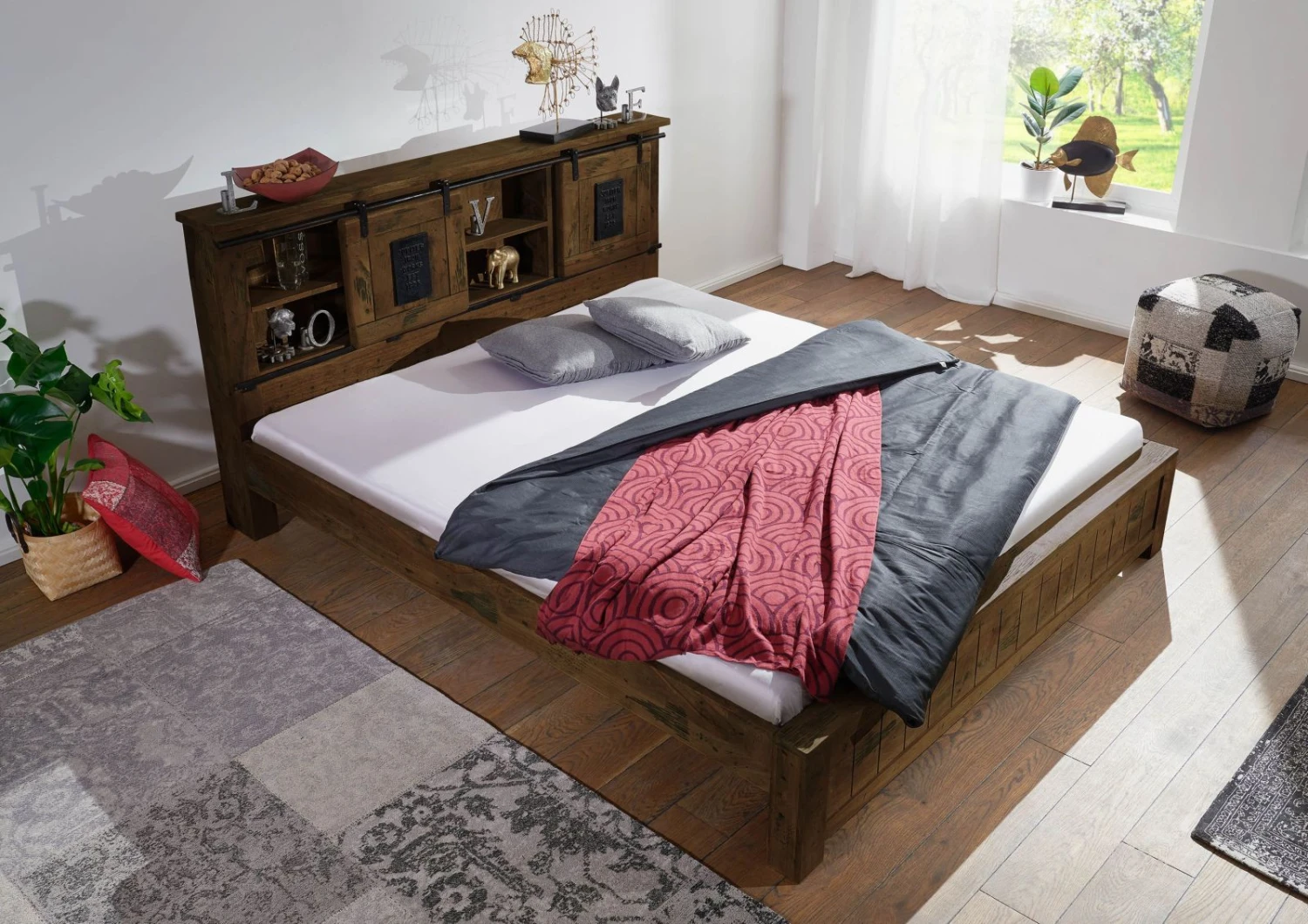 Bett Mango 200x200x Braun Lackiert RAILWAY #474 4 Bett Mango 200x200x Braun Lackiert RAILWAY #474 - immagine 2