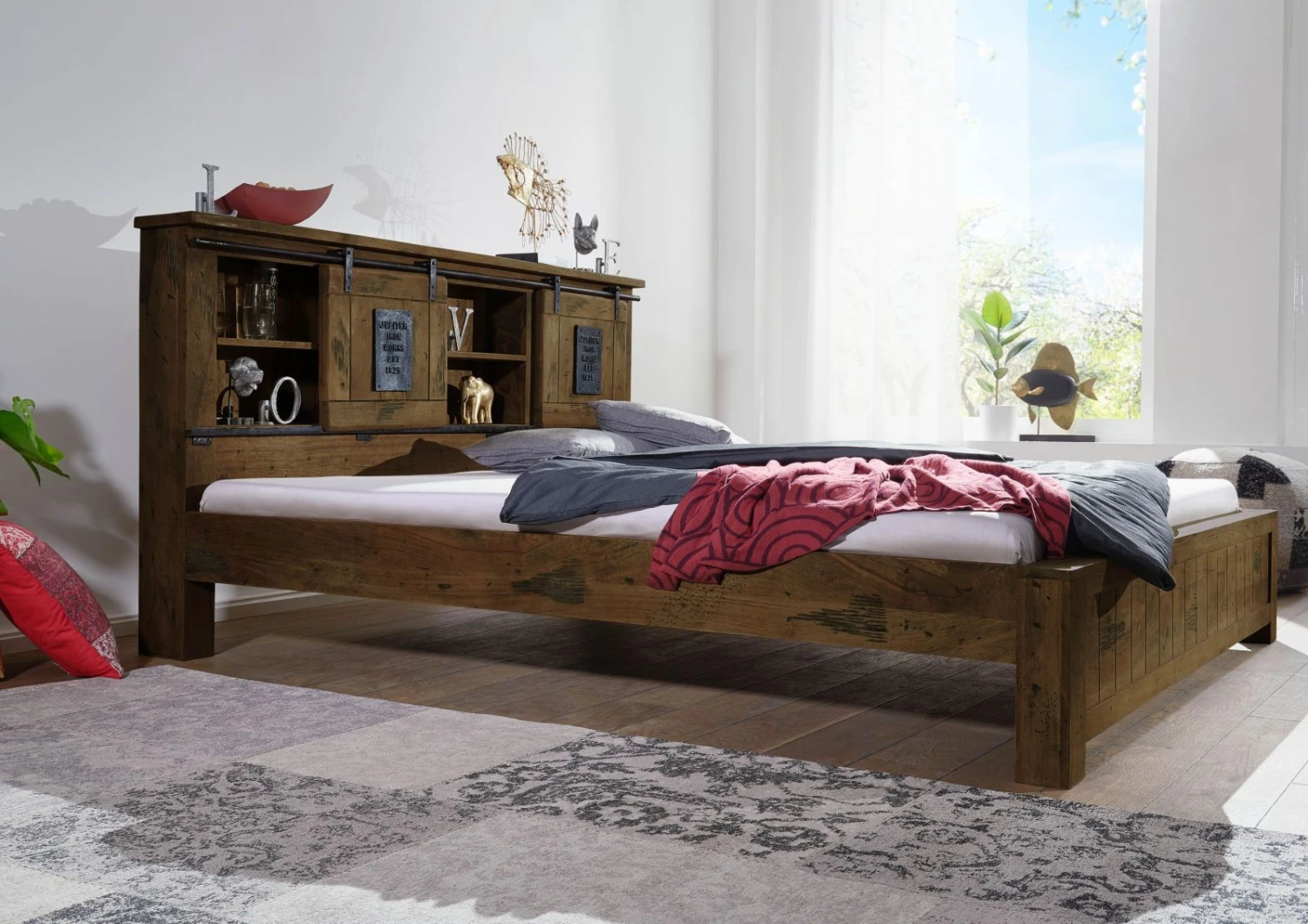 Bett Mango 200x200x Braun Lackiert RAILWAY #474 5 Bett Mango 200x200x Braun Lackiert RAILWAY #474 - immagine 3