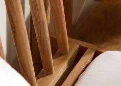 Letto In Legno Di Acacia 160x200 Laccato / Naturale KOPENHAGEN #115 -Massivmoebel24 09 636 493 1015 04