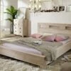 NATURE WHITE #201 Letto Matrimoniale In Legno Di Acacia - Patinato / White Stone 160x200 -Massivmoebel24 09 636 552 2001 1