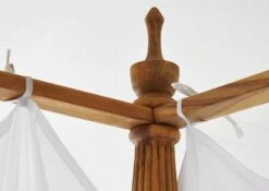 Letto A Baldacchino In Legno Di Sheesham / Palissandro 167x221 Marrone Oliato NATURE BROWN #531 -Massivmoebel24 09 636 553 5031 4