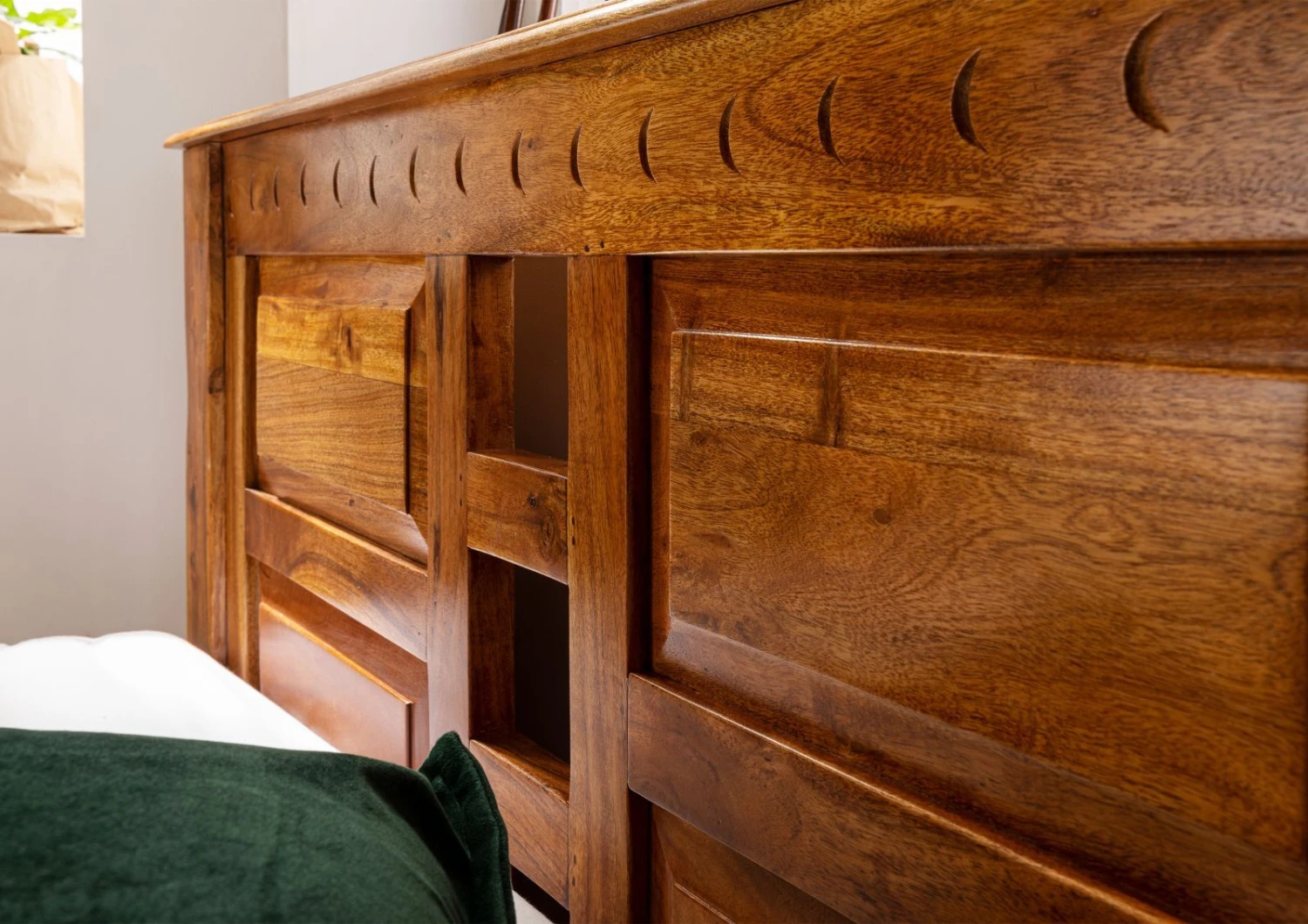 OXFORD #0252 Letto Matrimoniale Il Legno Di Acacia - Laccato / Miele 160x200 8 OXFORD #0252 Letto Matrimoniale Il Legno Di Acacia - Laccato / Miele 160x200 - immagine 6