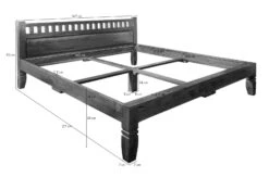 OXFORD #222 Letto Matrimoniale In Legno Di Acacia - Laccato / Miele 160x200 -Massivmoebel24 09 636 620 7049 08