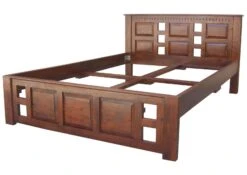 OXFORD #252 Letto Matrimoniale In Legno Di Acacia - Laccato / Nougat 160x200 -Massivmoebel24 09 636 620 8012 9