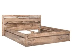 TORONTO #160 Letto Matrimoniale In Legno Di Sheesham - Decapato / Smoked Cherry 160x200 -Massivmoebel24 09 636 665 0061 9