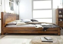 METRO LIFE #137 Letto Matrimoniale In Legno Di Sheesham - Laccato / Life honey 180x200 -Massivmoebel24 09 638 520 1037 3