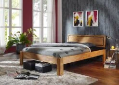 NATURE BROWN #522 Letto Matrimoniale In Legno Di Sheesham - Oliato / Marrone 180x200x83 -Massivmoebel24 09 638 553 5022 4