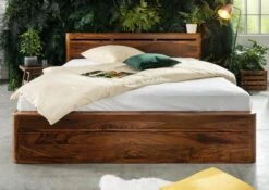 TORONTO #253 Letto Matrimoniale In Legno Di Sheesham - Cerato / Noce 180x200 -Massivmoebel24 09 638 665 1053 3