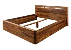 TORONTO #253 Letto Matrimoniale In Legno Di Sheesham - Cerato / Noce 180x200 -Massivmoebel24 09 638 665 1053 9