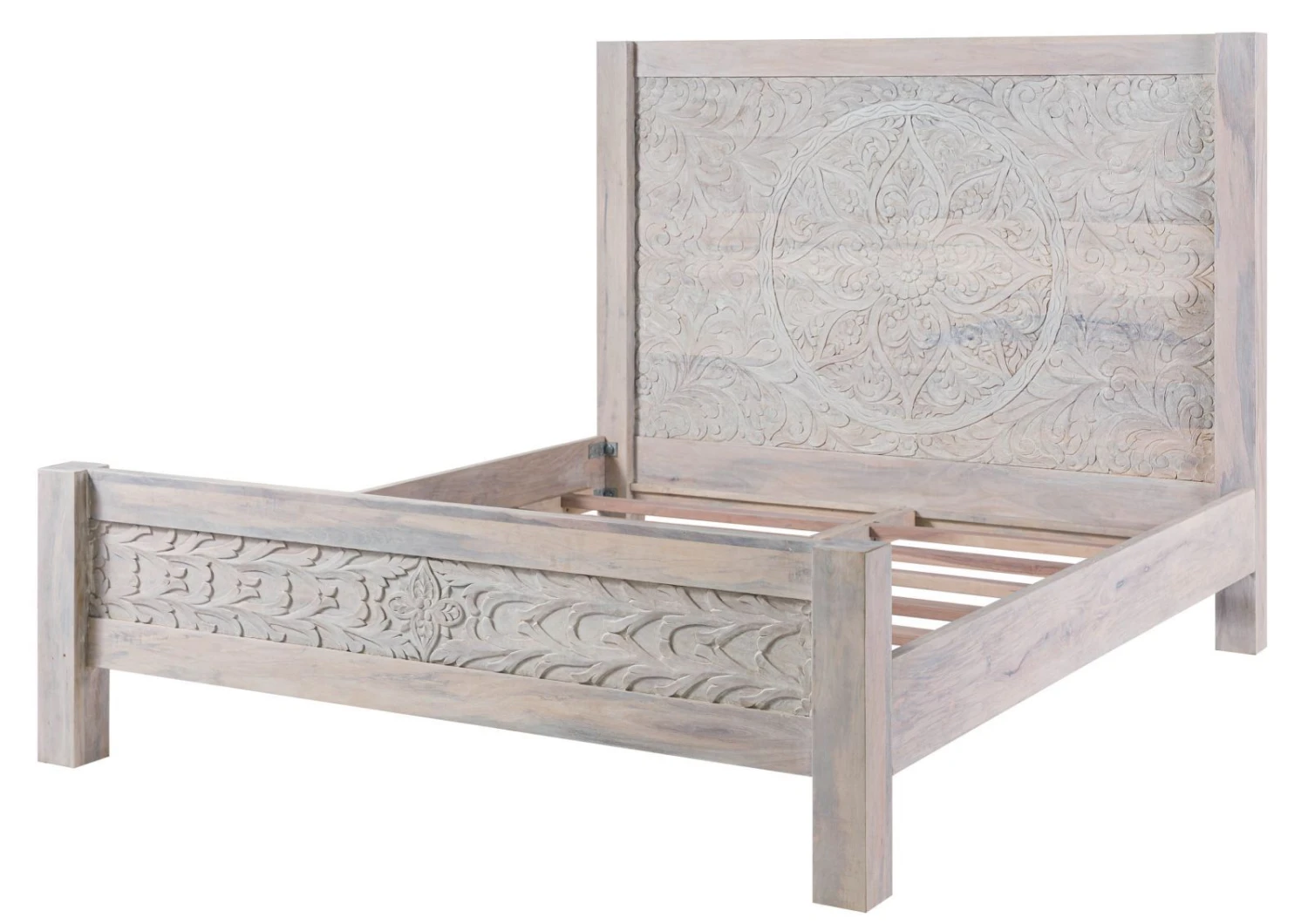 KASHMIR #103 Letto Matrimoniale In Legno Di Mango - Oliato / Bianco 180x200 10 KASHMIR #103 Letto Matrimoniale In Legno Di Mango - Oliato / Bianco 180x200 - immagine 8