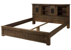 RAILWAY #443 Letto Matrimoniale In Legno Di Mango - Laccato / Marrone 180x200 -Massivmoebel24 09 638 772 3034 09