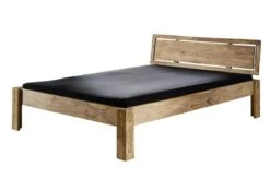 NATURE BROWN #523 Letto Matrimoniale In Legno Di Sheesham - Oliato / Marrone 200x200 -Massivmoebel24 09 640 553 5023 9