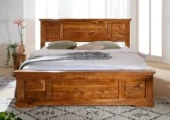 OXFORD #0315 Letto Matrimoniale In Legno Di Acacia - Laccato / Miele 200x200 -Massivmoebel24 09 640 610 0115 3