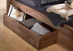 TORONTO #159 Letto Matrimoniale In Legno Di Sheesham - Decapato / Smoked Cherry 200x200 -Massivmoebel24 09 640 665 0060 6