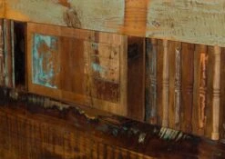 FABLE #23 Letto Matrimoniale In Legno Riciclato - Laccato / Multicolore 200x200 -Massivmoebel24 09 640 751 0023 6