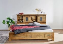 RAILWAY #174 Letto Matrimoniale In Legno Di Mango - Laccato / Natur 200x200 11 RAILWAY #174 Letto Matrimoniale In Legno Di Mango - Laccato / Natur 200x200 -Massivmoebel24 09 640 772 0074 04