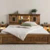 Letto In Legno Di Mango / Legno Riciclato 160x200 Laccato Naturale RAILWAY LUX #111 -Massivmoebel24 09 640 773 0013 01