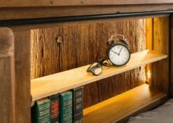 Letto In Legno Di Mango / Legno Riciclato 160x200 Laccato Naturale RAILWAY LUX #111 -Massivmoebel24 09 640 773 0013 05