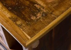 NATURE OF SPIRIT #128 Comodino In Legno Riciclato - Laccato / Multicolore 55x40x80 -Massivmoebel24 09 680 700 0028 06