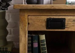 Nachttisch Mango 50x40x45 Natur Lackiert RAILWAY #187 -Massivmoebel24 09 680 772 0087 05