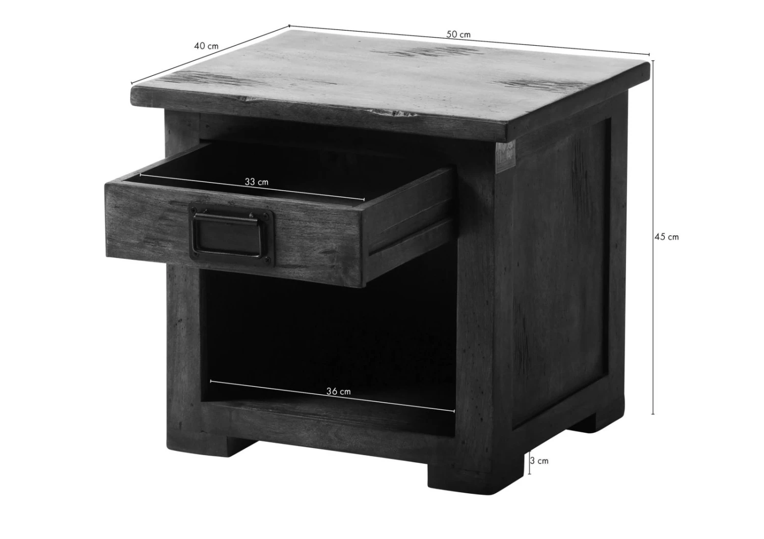 Nachttisch Mango 50x40x45 Braun Lackiert RAILWAY #487 10 Nachttisch Mango 50x40x45 Braun Lackiert RAILWAY #487 - immagine 8