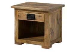 Nachttisch Mango 50x40x45 Natur Lackiert RAILWAY #187 -Massivmoebel24 09 680 772 0087 09