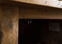 Nachttisch Mango 50x50x60 Natur Lackiert RAILWAY #1002 -Massivmoebel24 09 680 772 0102 06