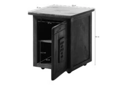 Nachttisch Mango 50x50x60 Natur Lackiert RAILWAY #1002 -Massivmoebel24 09 680 772 0102 08 2