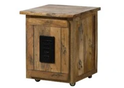 Nachttisch Mango 50x50x60 Natur Lackiert RAILWAY #1002 -Massivmoebel24 09 680 772 0102 09