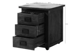 Nachttisch Mango 50x50x60 Natur Lackiert RAILWAY #1003 -Massivmoebel24 09 680 772 0103 08 1