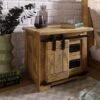 Nachttisch Mango 50x40x45 Natur Lackiert RAILWAY #1012 1 Nachttisch Mango 50x40x45 Natur Lackiert RAILWAY #1012 -Massivmoebel24 09 680 772 0112 01