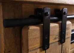 Nachttisch Mango 50x40x45 Natur Lackiert RAILWAY #1012 -Massivmoebel24 09 680 772 0112 05